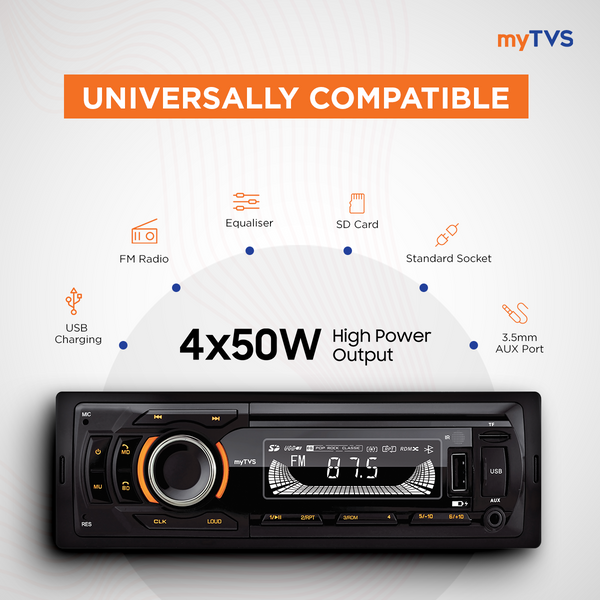 Single-DIN Car MP3 Stereo | TMP‑54
