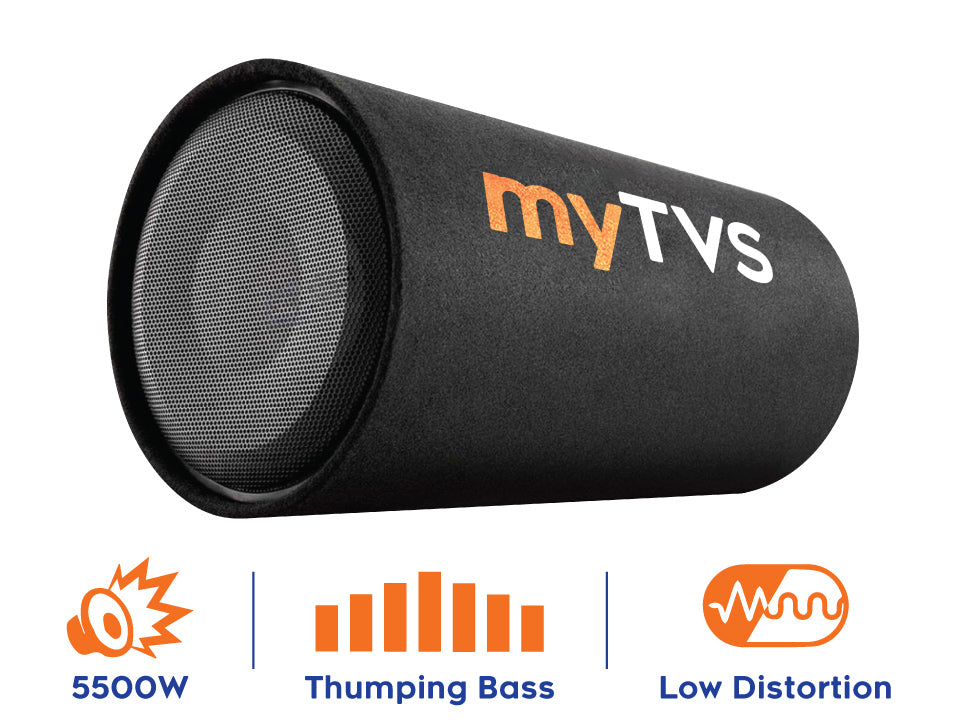 MyTVS TBT-12R X-Series 12 Inches Round Shape Active BassTube with in Built Amplifier