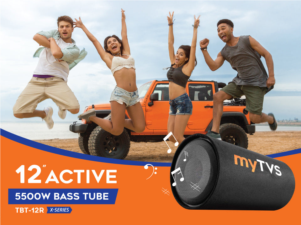 MyTVS TBT-12R X-Series 12 Inches Round Shape Active BassTube with in Built Amplifier