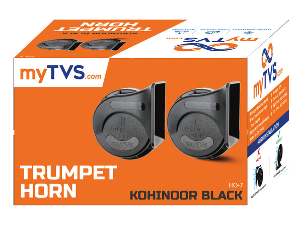 Twin-Tone Trumpet Car Horn Kohinoor Black | HO‑7