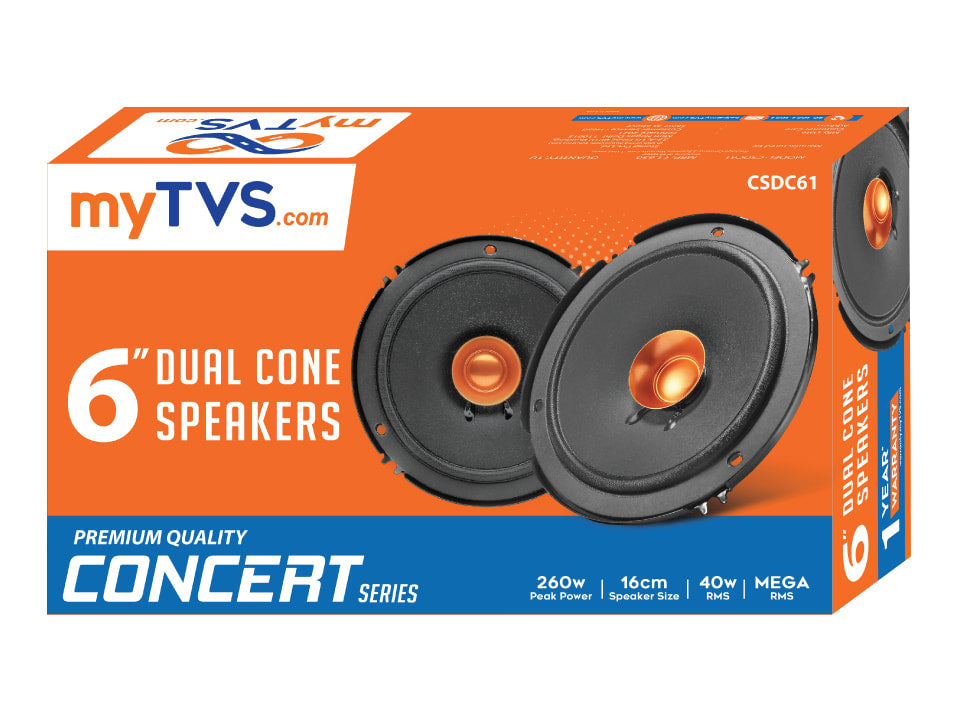 myTVS CSDC61 6inch Dual Cone Car Speaker