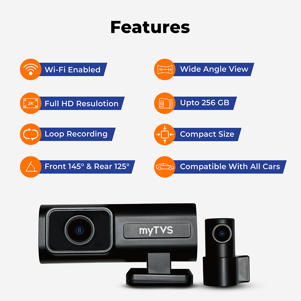 DVR-02 Dash Cam Ultra Front & Rear DVR with Wi-Fi