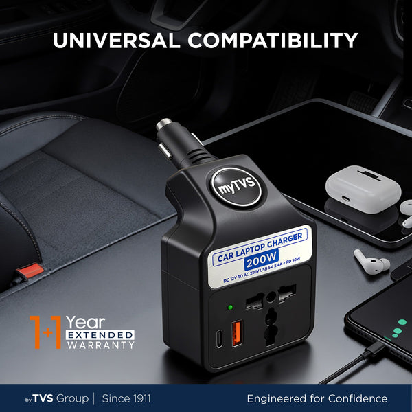 myTVS Car Laptop Charger Type-C (TLC-28B)
