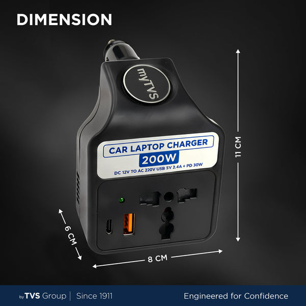 myTVS Car Laptop Charger Type-C (TLC-28B)