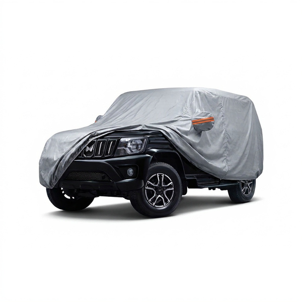myTVS Waterproof Car Body Cover for Mahindra Bolero (classic) — fitted on car