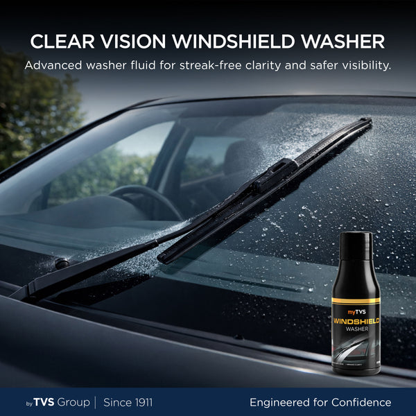 myTVS Clear Vision Windshield Washer fluid bottle for cleaning the wet front glass window
