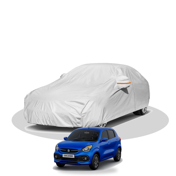 100% Waterproof Car Body Cover for Maruti Celerio - shown fitting the Maruti Celerio