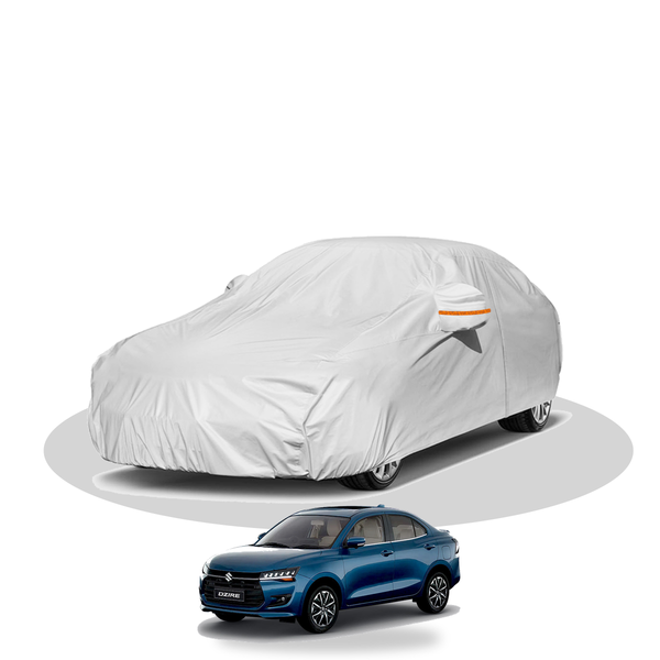 100% Waterproof Car Body Cover for Maruti Swift Dzire - shown fitting the Maruti Swift Dzire