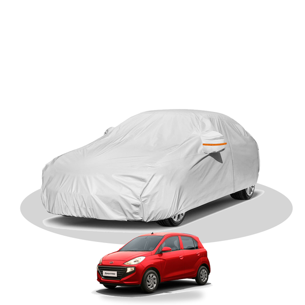 100% Waterproof Car Body Cover for Hyundai Santro - shown fitting the Hyundai Santro