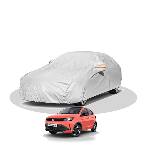 100% Waterproof Car Body Cover for Tata Tiago - shown fitting the Tata Tiago