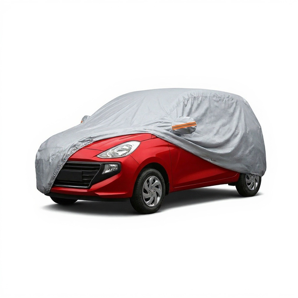 myTVS Waterproof Car Body Cover for Hyundai Santro (new) — fitted on car