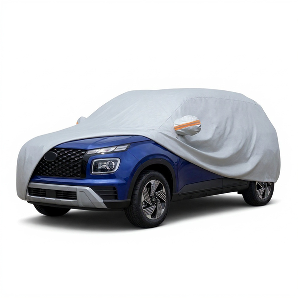 myTVS Waterproof Car Body Cover for Hyundai Venue — fitted on car