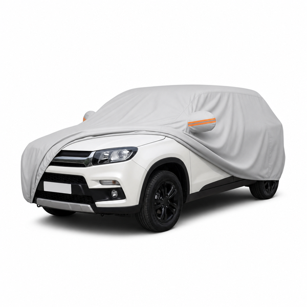 myTVS Waterproof Car Body Cover for Maruti Vitara Brezza — fitted on car