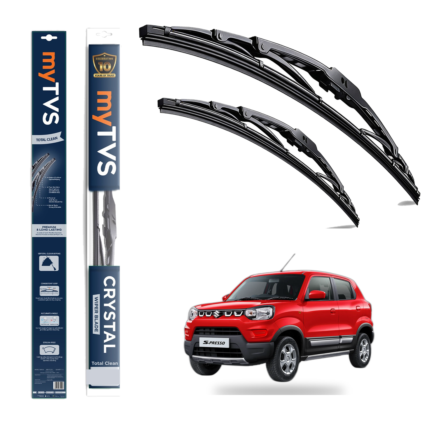 Frameless Wiper Blades for Maruti S-presso (18 x 16) — image 2