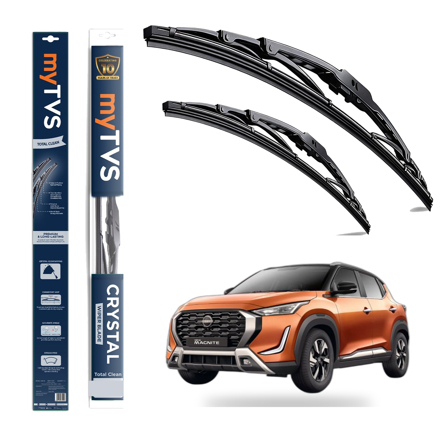 Frameless Wiper Blades for Nissan Magnite (20 x 16) — image 2