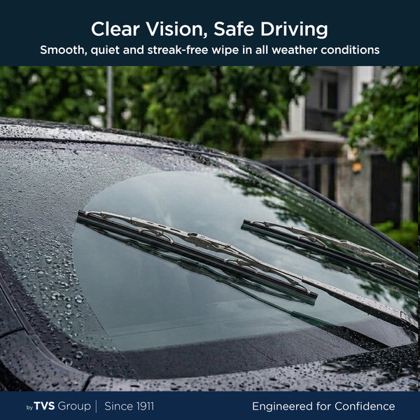 myTVS Metal Wiper Blades - clear vision safe driving
