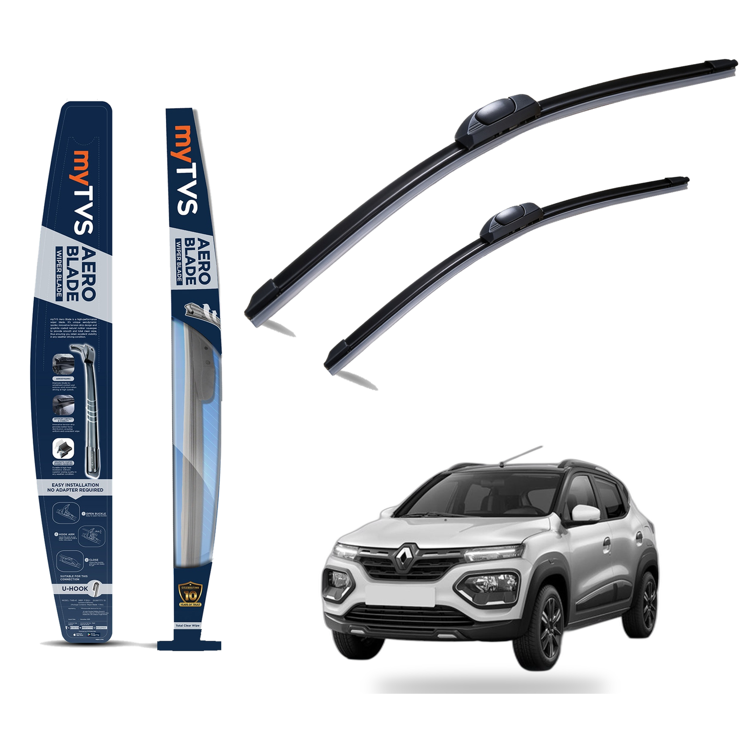 Frameless Wiper Blades for Renualt Kwid (21 x 19) — image 1