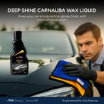 Load image into Gallery viewer, myTVS Deep Shine Carnauba Wax Liquid bottle for car body paint polish and glossy protection