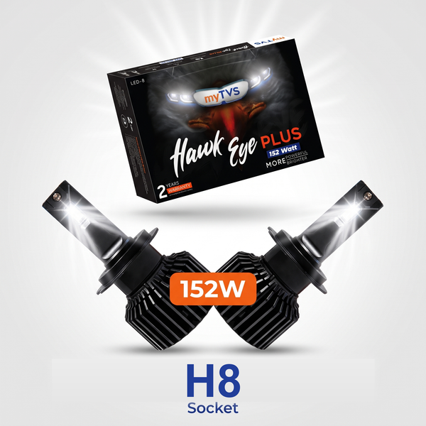 myTVS 152W LED headlight bulb — H8 socket