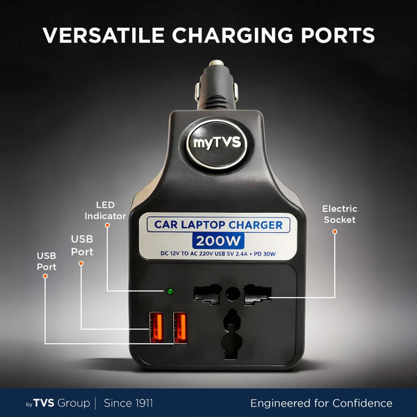 myTVS Car Laptop Charger USB-A (TLC-28A)