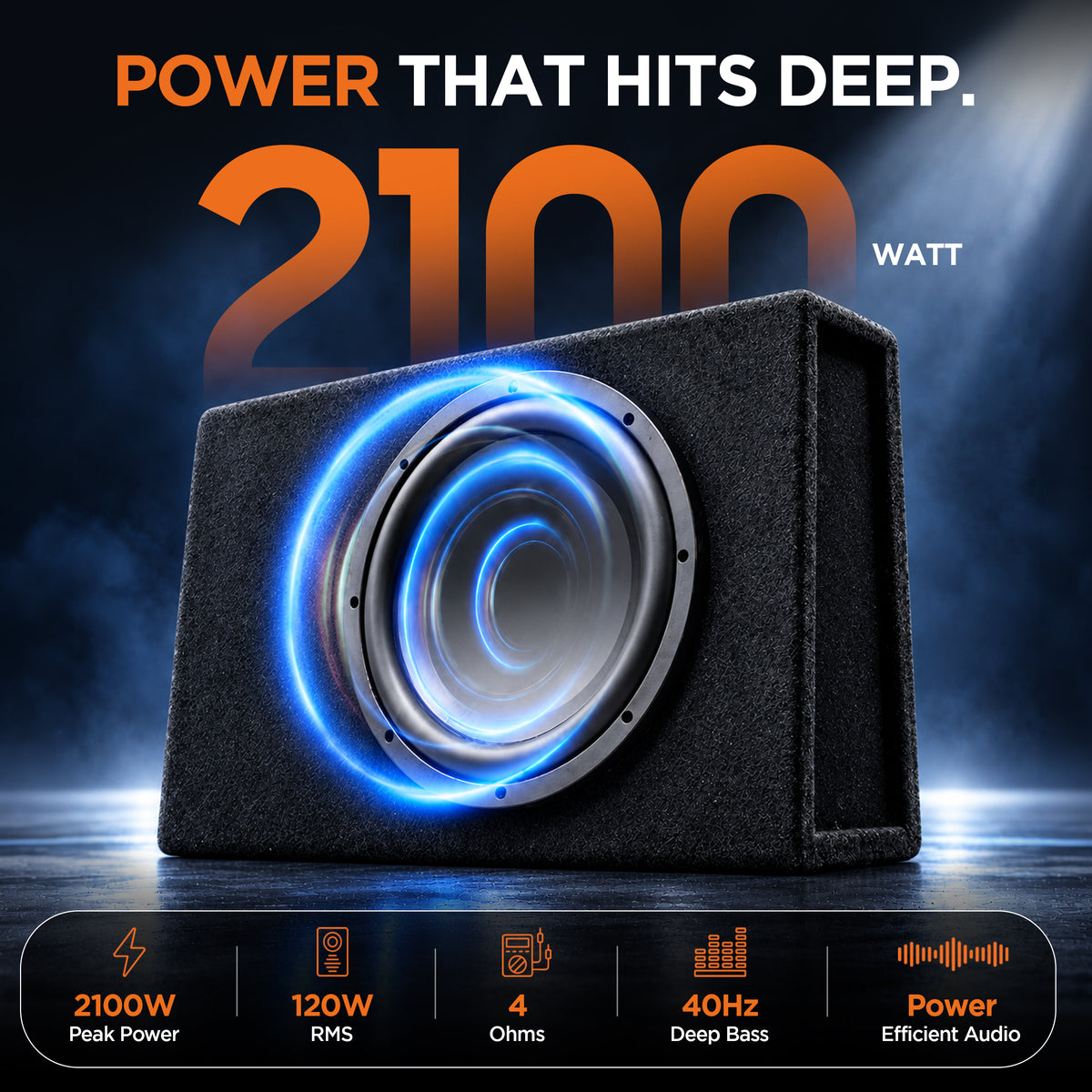 Vibe X 25.4 cm (10") Slim Active Enclosure | VXSE‑10 — feature 1