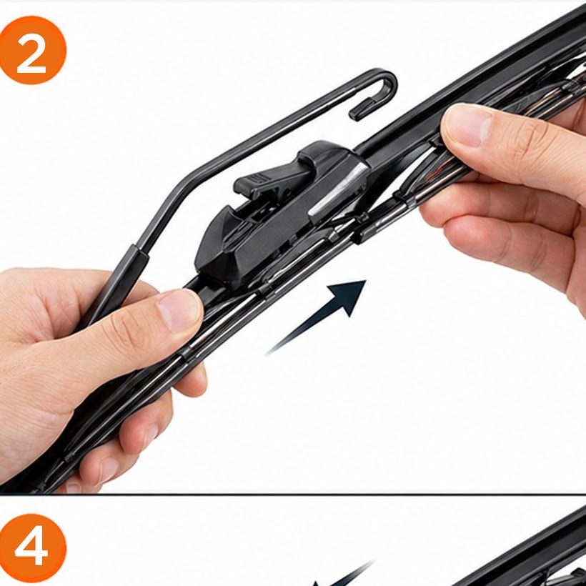 Easy clip-on crystal wiper install