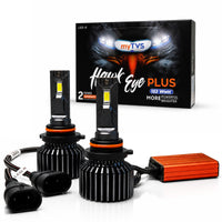 myTVS Hawk Eye Plus 152W LED8 headlight — black heatsink body