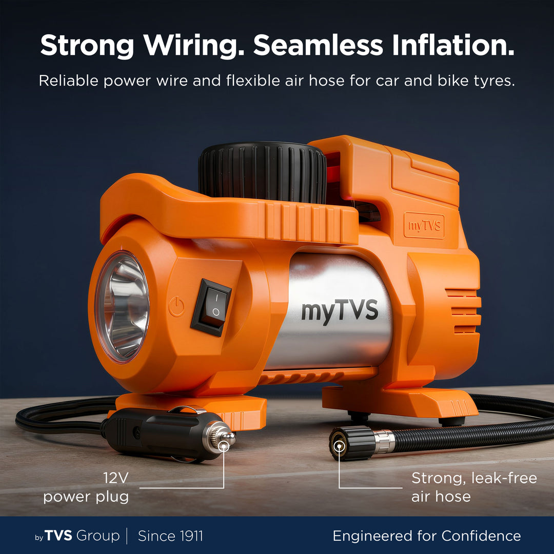 myTVS TI-88 Air Thunder Digi | Digital Heavy Duty Tyre Inflator