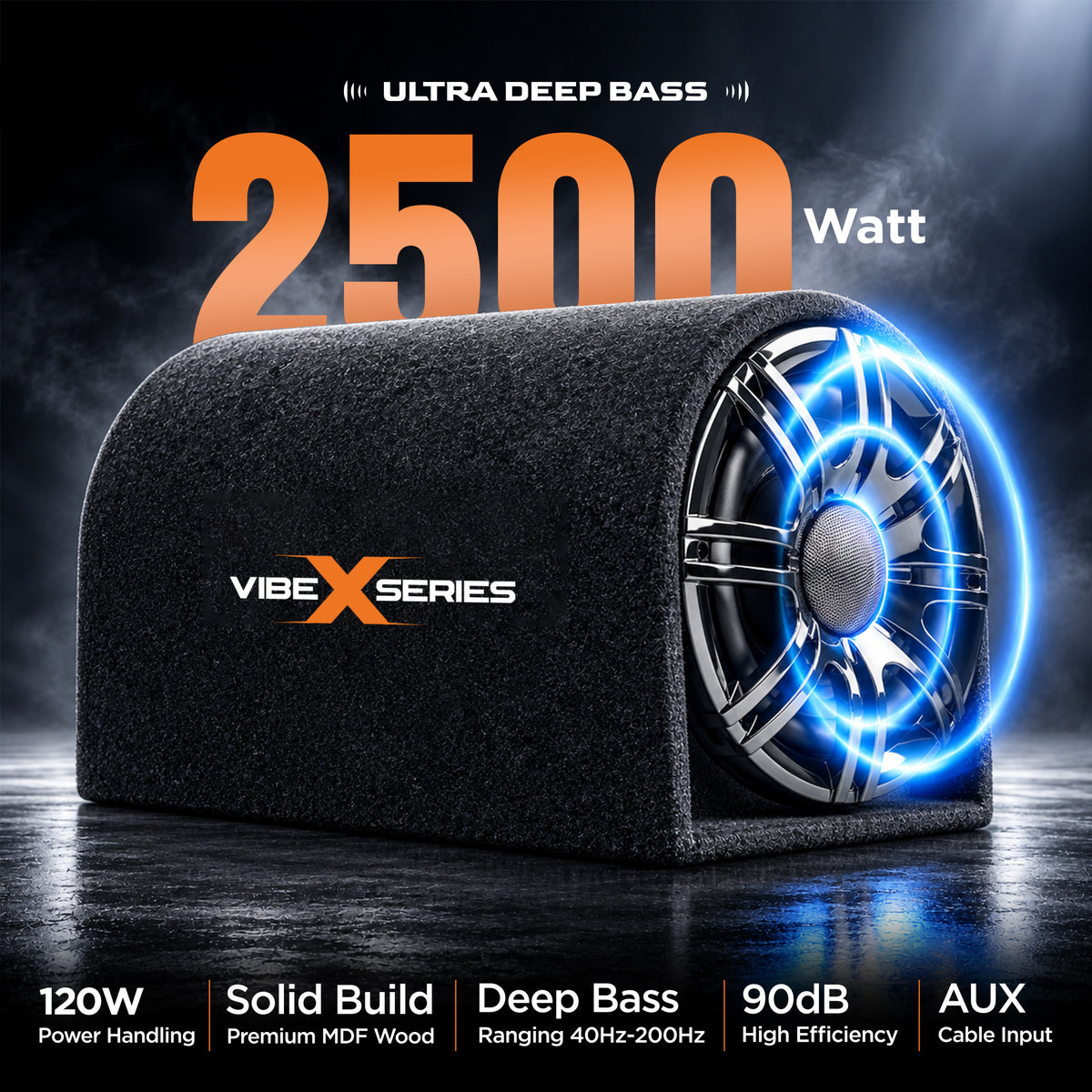 Vibe X 25.4 cm (10") D-Shape Active Bass Tube | VXBT‑10D — feature 1