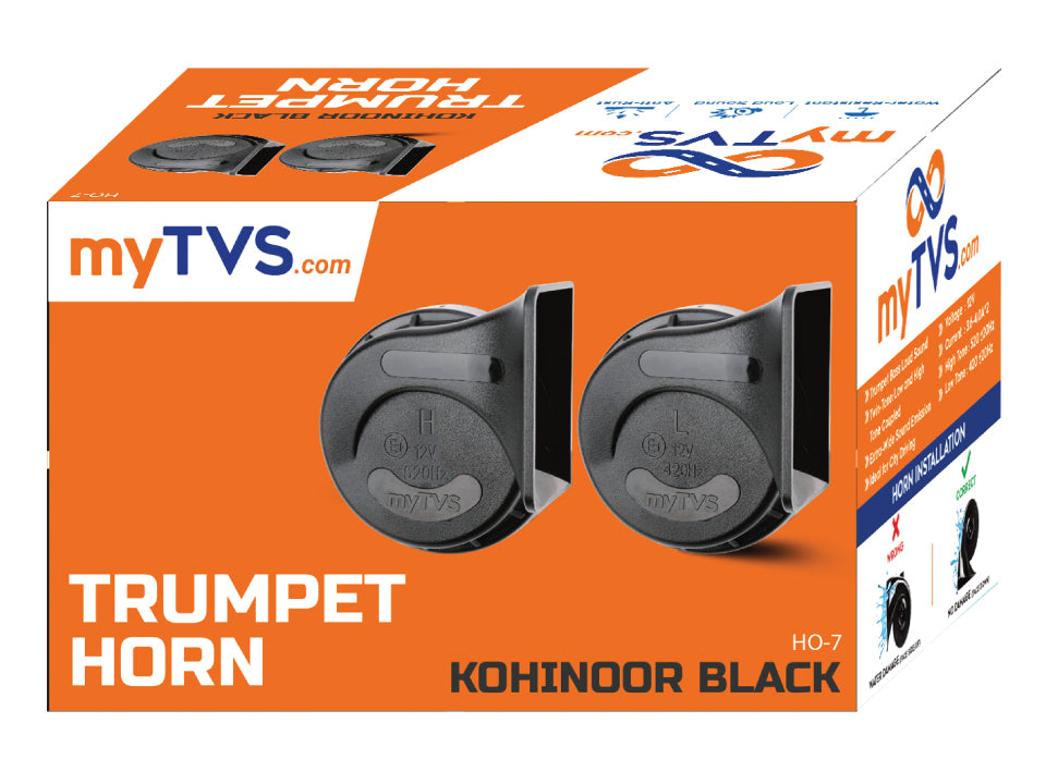 Twin-Tone Trumpet Car Horn Kohinoor Black | HO‑7 — image 4