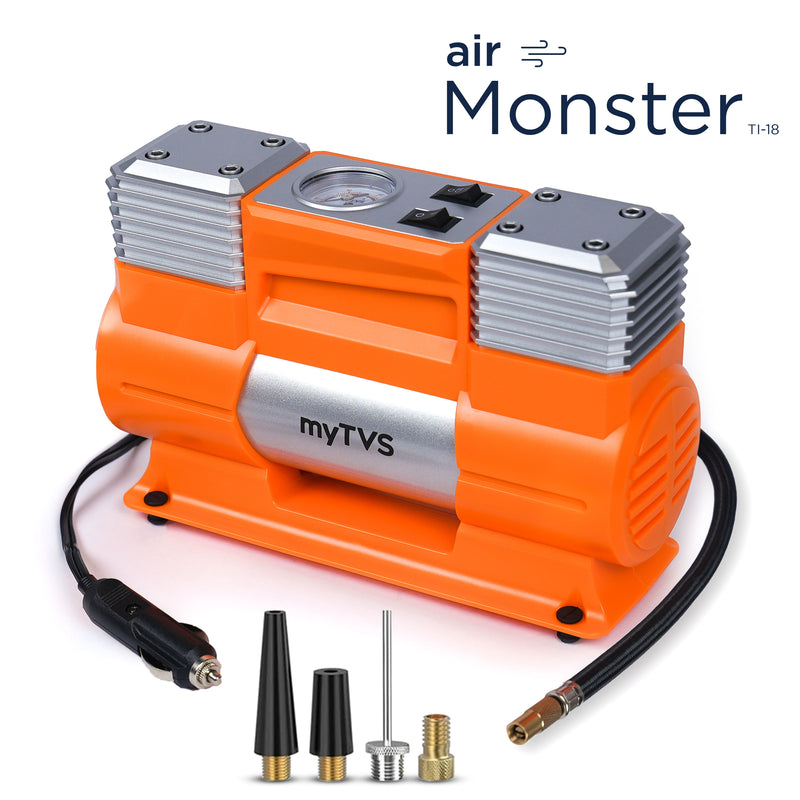 myTVS TI-18 air Monster Dual Cylinder Tyre Inflator (150 Psi)
