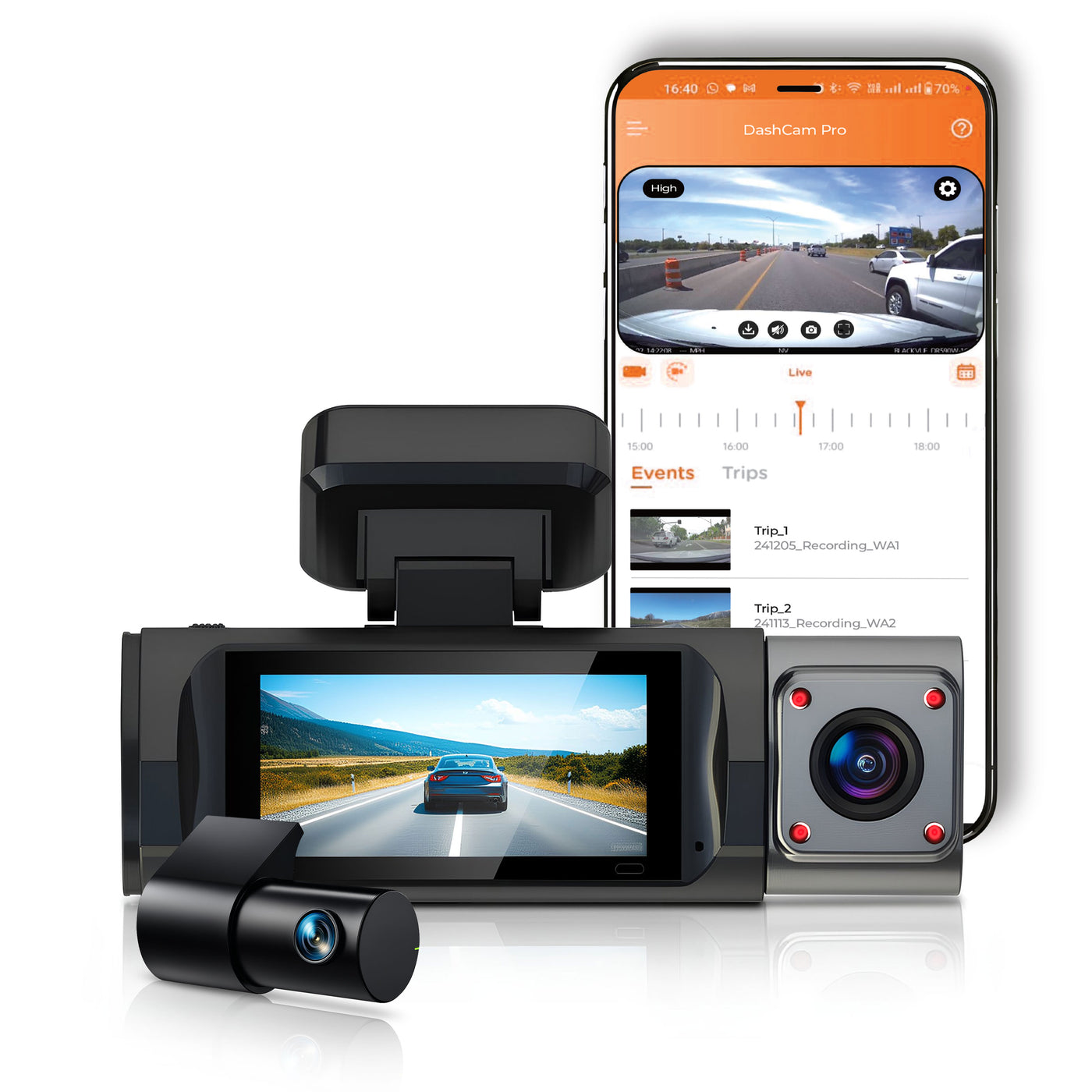 6K Triple Vision Dashcam | DVR‑05 — feature 1