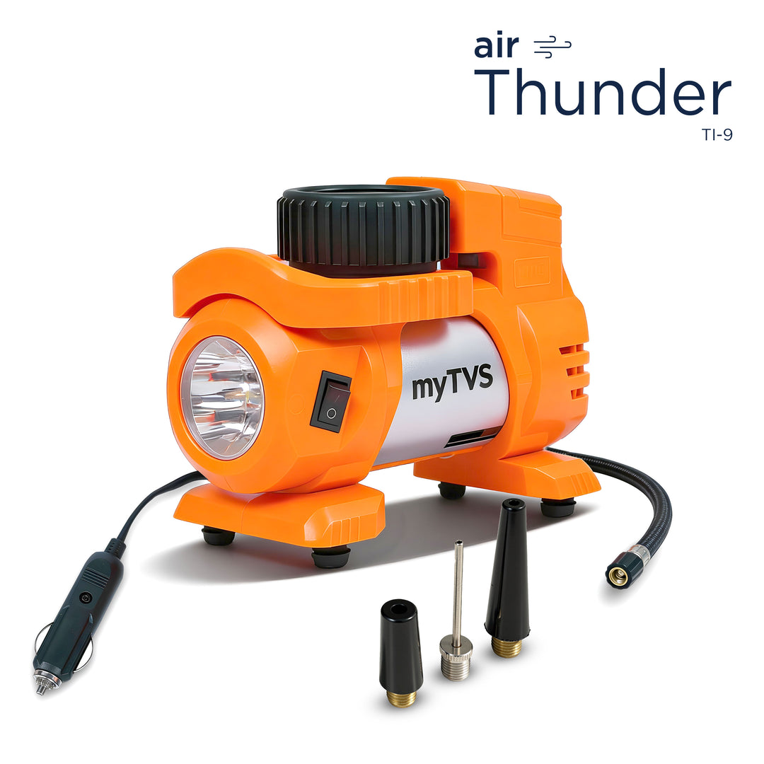 myTVS TI-9 Air Thunder | Analog Heavy Duty Tyre Infltor for Car 150 Psi