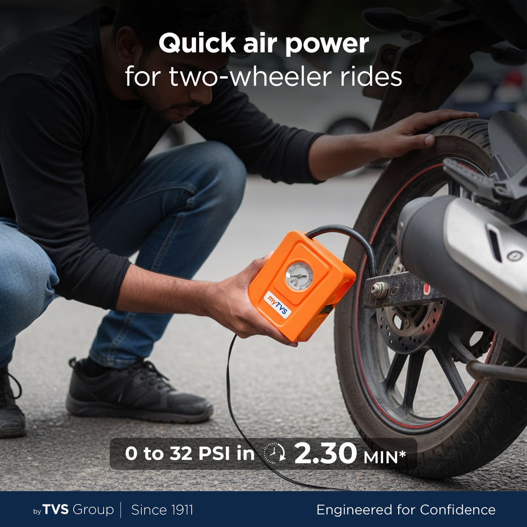 myTVS TI-19 air Lite 2-in1 Car & Bike Tyre Inflator