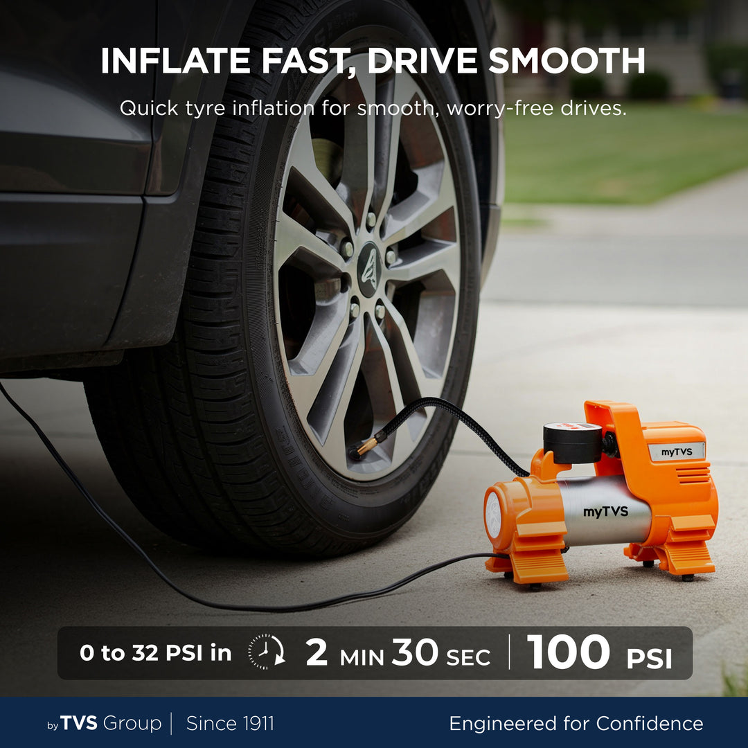 myTVS TI-86 Air Jet Digi | Digital Heavy-Duty Tyre Inflator