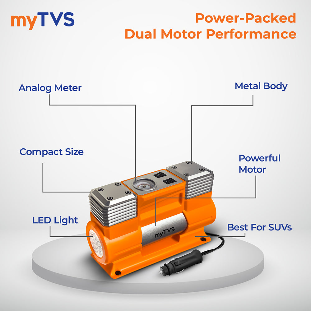 myTVS TI-18 X-Series Air Thunder Tyre Inflator Double Cylinder 150Psi