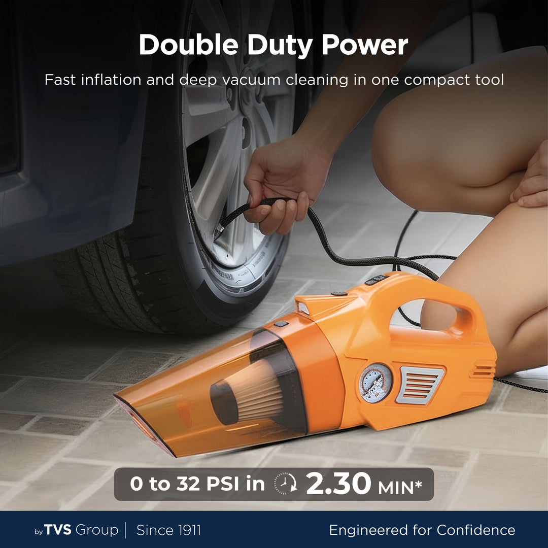 myTVS TI-8 Air Dual Pro 2-in-1 Vacuum Cleaner & Tyre Inflator