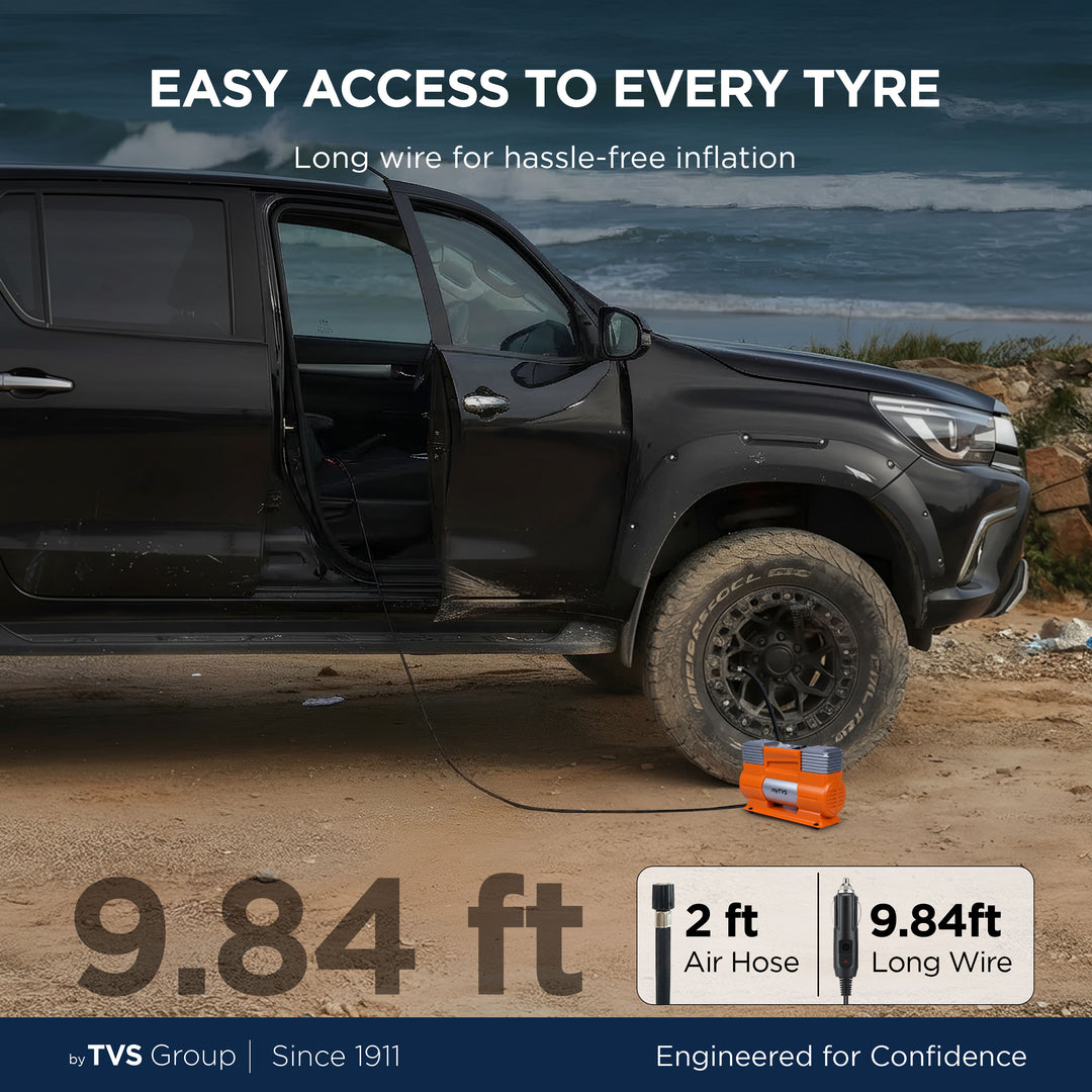 myTVS TI-18 air Monster Dual Cylinder Tyre Inflator (150 Psi)