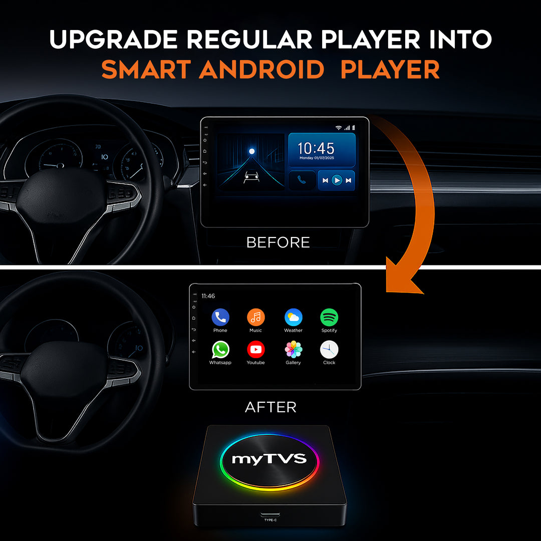 myTVS Smart Box 4GB / 64GB - Wireless CarPlay & Android Auto