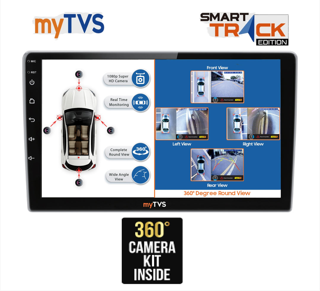 myTVS T5L AP-92-4GB/64GB 9" SMART TRACK Player with 4G Dongle & 360D Camera