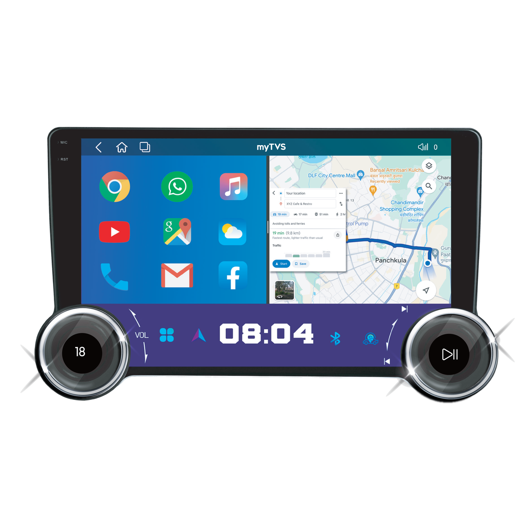 AP-92-4GB/64GB PEARL DIAL WITH AHD LED CAMERA - Dual Knob Android Player With T5L Processor - Android Auto & Carplay