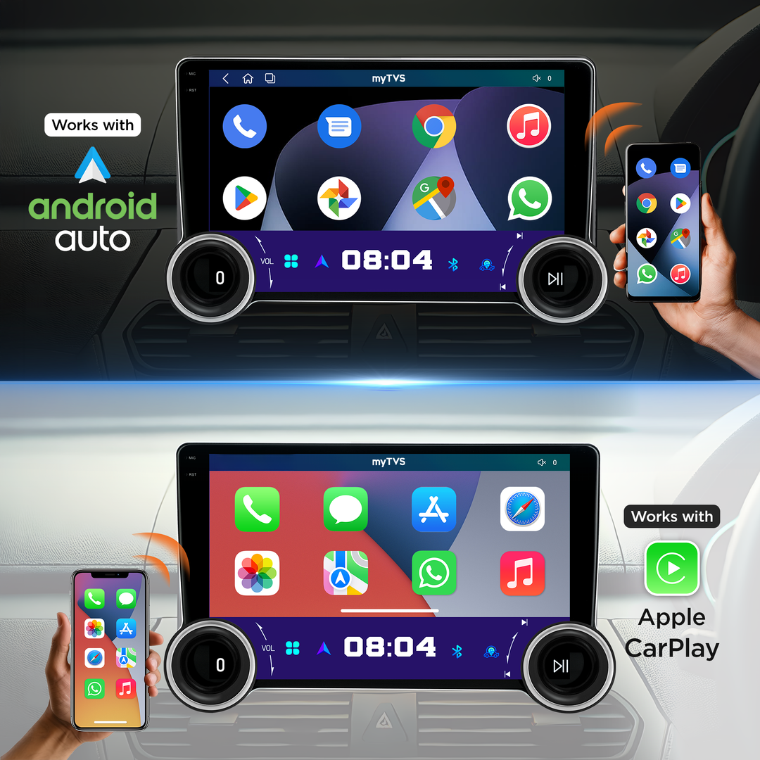 AP-92-4GB/64GB PEARL DIAL WITH AHD LED CAMERA - Dual Knob Android Player With T5L Processor - Android Auto & Carplay