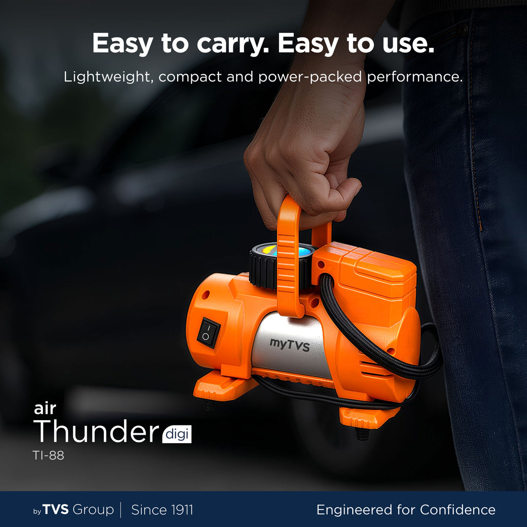 myTVS TI-88 Air Thunder Digi | Digital Heavy Duty Tyre Inflator