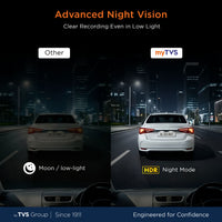 Dash Cam for Car Front & Rear by myTVS DVR-02 Wi-fi 1 Yr Warranty