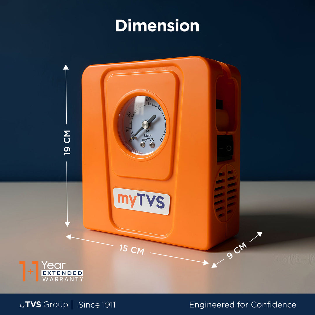 myTVS TI-19 air Lite 2-in1 Car & Bike Tyre Inflator
