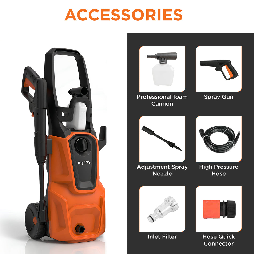 myTVS High Pressure Car Washer 1600W