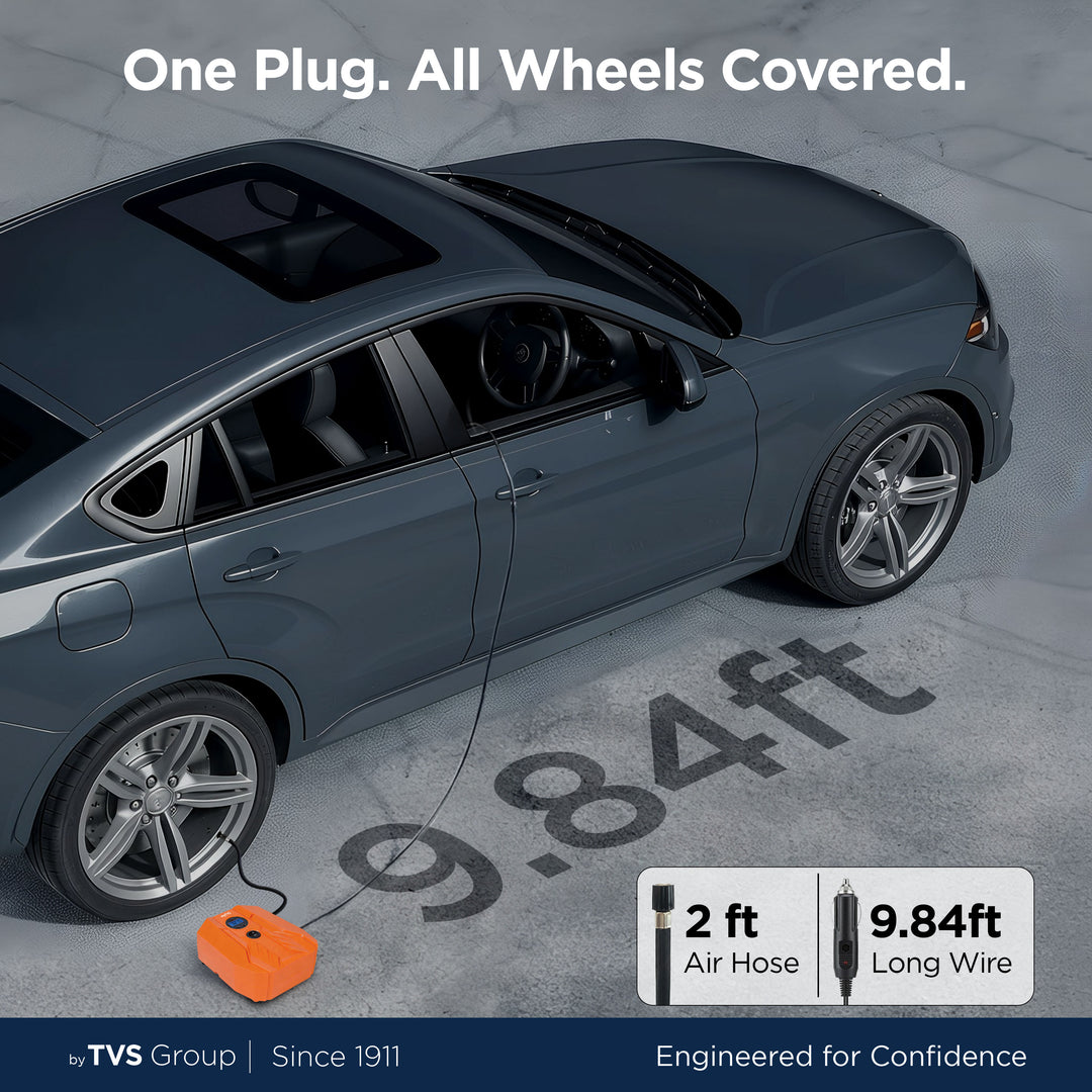 myTVS TI-16 Air Champ Digi Tyre Inflator for Car with Digital Auto-Stop