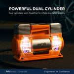 Load image into Gallery viewer, myTVS TI-18 air Monster Dual Cylinder Tyre Inflator (150 Psi)