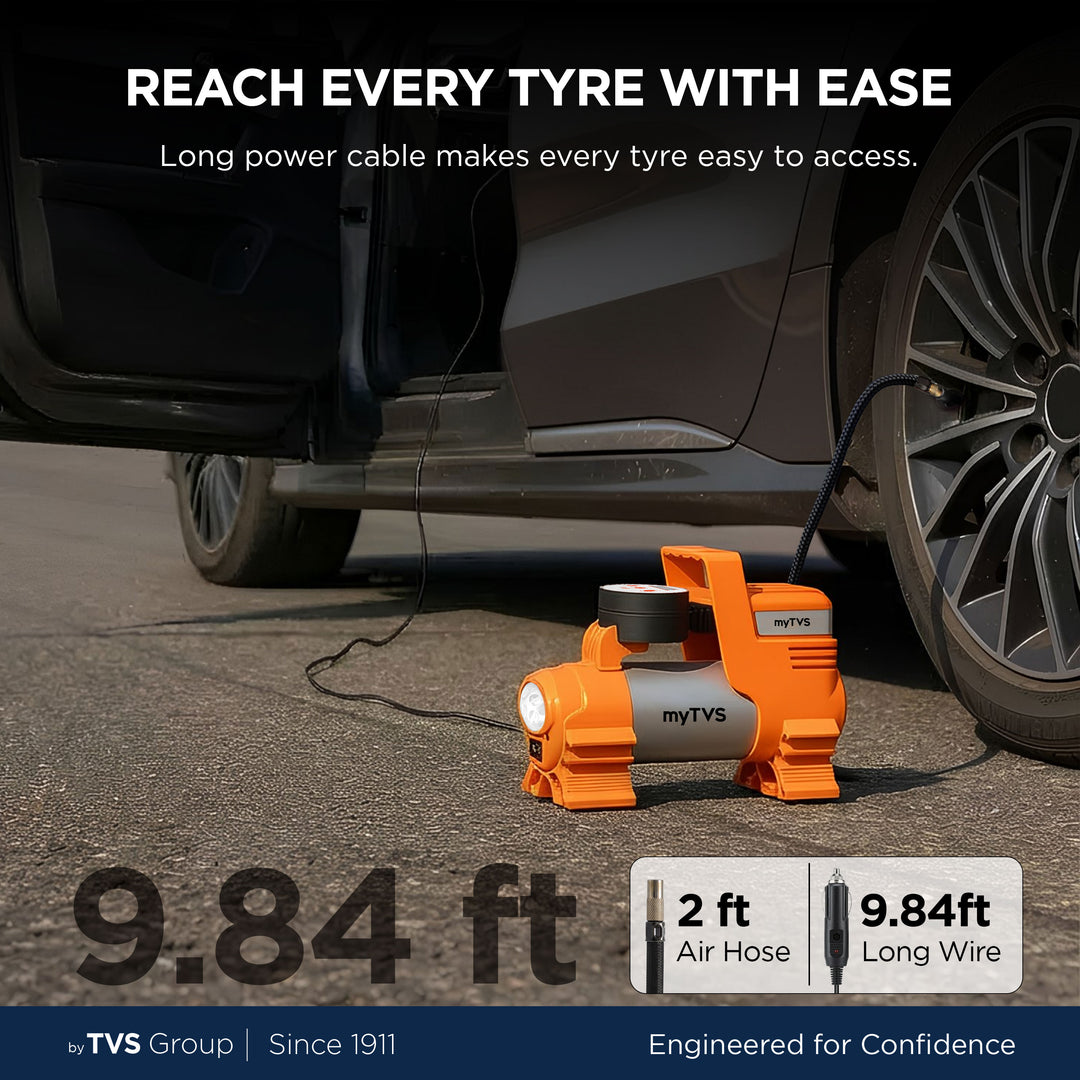 myTVS TI-86 Air Jet Digi | Digital Heavy-Duty Tyre Inflator