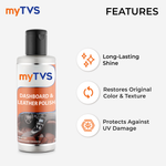 Load image into Gallery viewer, myTVS Car Care Combo Car Dashboard Polish 200ml with 800 GSM Microfiber Cleaning Cloth 40x40cm | CC-DLP1_MC-1